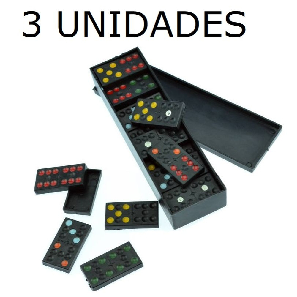 Jogo De Domino Plastico Colorido - Loja Toinho Variedades