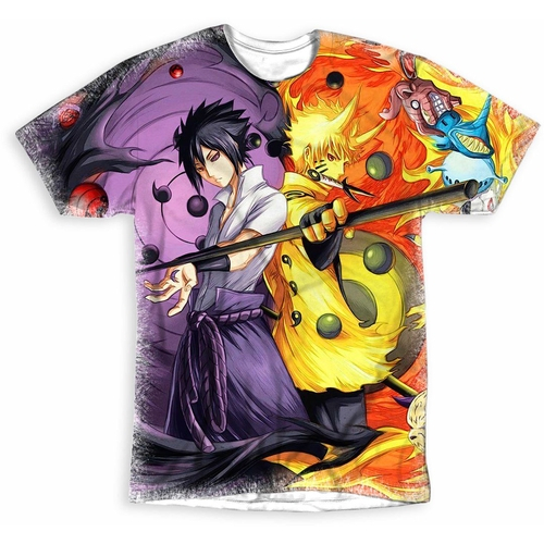 Camiseta blusa Manga Naruto Sasuke Uchiha