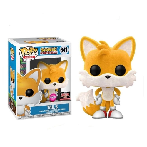 Boneco Funko Pop Sonic Tails 641 Flocked - Edição Especial