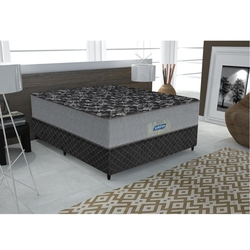 Menor preço em Conjunto Unibox Casal Gazin Elegance Molas Bonnel 138x58cm - Preto e Cinza