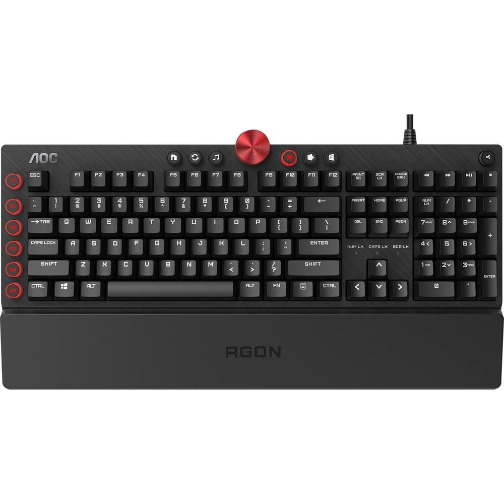 Teclado mec nico gamer aoc agon agk700 cherry mx blue macro manager rgb