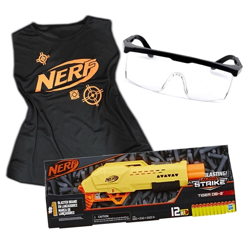 Nerf com colete e oculos Clearance