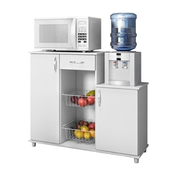 Menor preço em Fruteira Armário Balcão Multiuso Cozinha Diva Branco