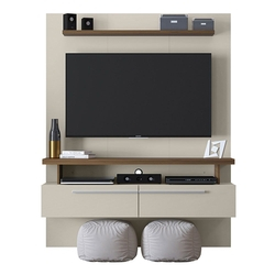 Home Suspenso New Caju Para TVs até 55" Off White/Nogueira Linea Brasil Menor preço em Home Suspenso New Caju Para TVs até 55" Off White/Nogueira Linea Brasil