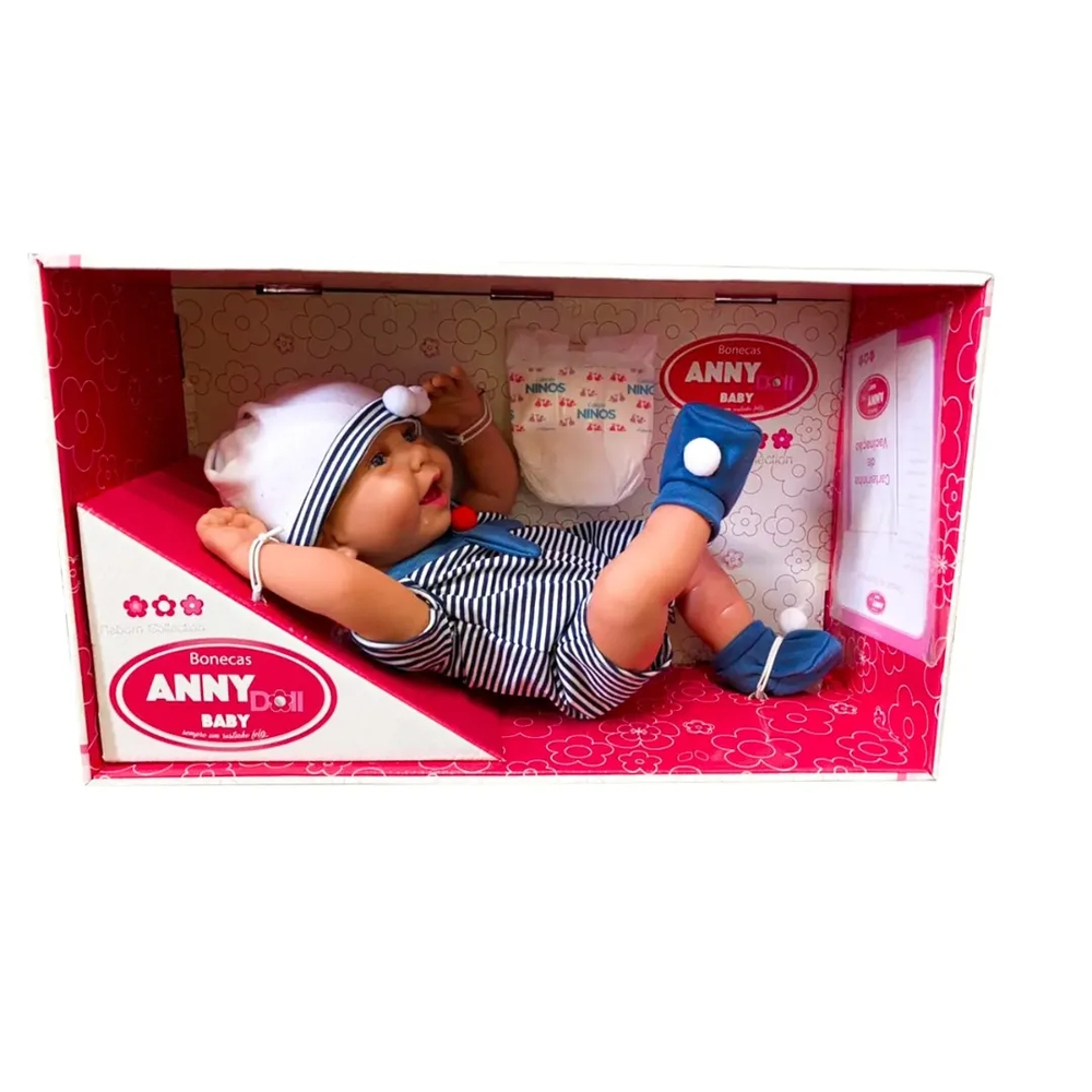 Anny Doll Baby Reborn Menino Marinheiro Cotiplás - Fátima Criança