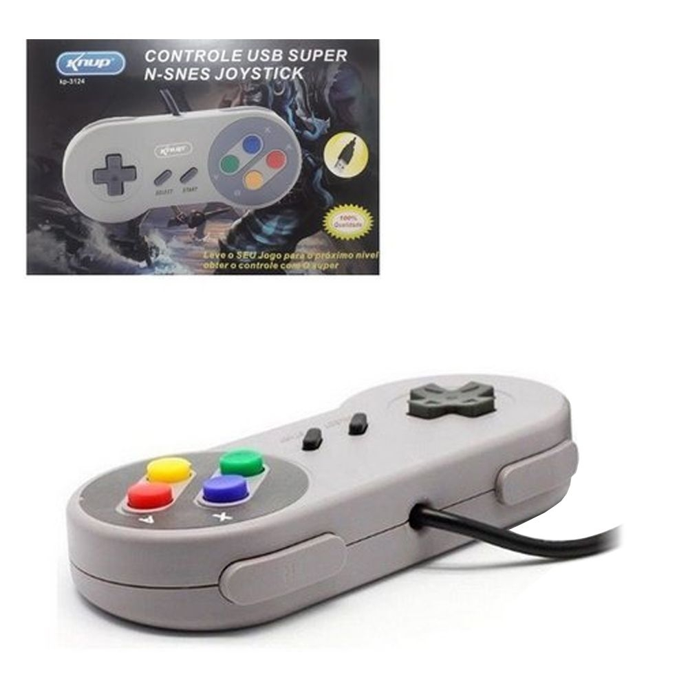 Controle Super Nintendo Snes Joystick Usb Jogos Emulador Pc em Promoção na  Americanas