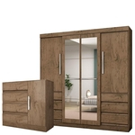 Guarda Roupa Casal Atraente 1577 e Cômoda Exellence 8000 Demolição - Araplac