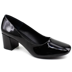 scarpin mixage verniz preto