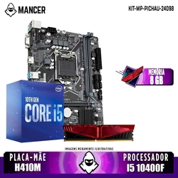 Kit Upgrade, Intel I5-10400F + H410M + 8GB DDR4 Menor preço em Kit Upgrade, Intel I5-10400F + H410M + 8GB DDR4