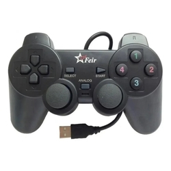 Controle usb pc joystick gamer Dual Shock Analógico feir Menor preço em Controle usb pc joystick gamer Dual Shock Analógico feir