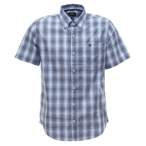 camisa xadrez manga curta
