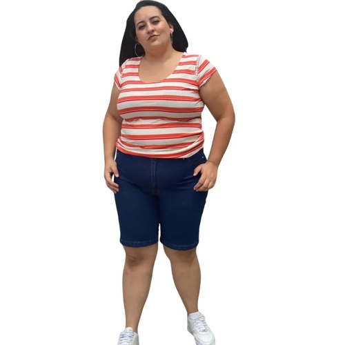 bermuda de lycra feminina plus size