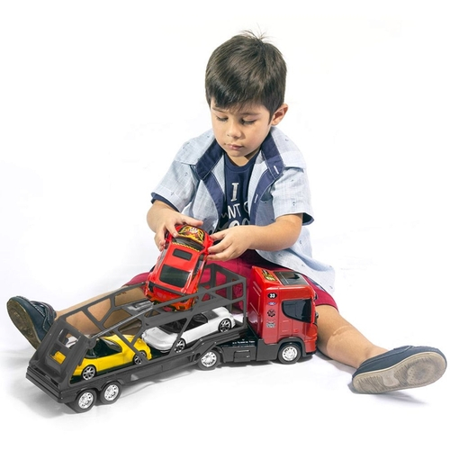 Brinquedo Caminhão Cegonheira Carreta Com 4 Carrinhos - Bs Toys em Promoção  na Americanas