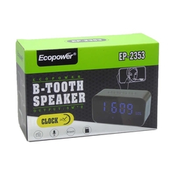 Rádio Relógio Bluetooth Fm Recarregável Ecopower Ep-2353 Menor preço em Rádio Relógio Bluetooth Fm Recarregável Ecopower Ep-2353