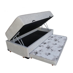 Cama Box Baú Solteiro Conjugada de Mola com Cama Auxiliar Bicama 3 em 1 Suede Bege é ruim? Cama Box Baú Solteiro Conjugada de Mola com Cama Auxiliar Bicama 3 em 1 Suede Bege é boa?