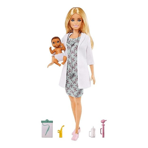 Boneca Barbie Medica Pediatra Com Bebes Mattel Original