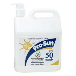Protetor Solar Profissional Pro-Sun Fator 50 UVA E UVB Galão 2KG Cosmoderma Menor preço em Protetor Solar Profissional Pro-Sun Fator 50 UVA E UVB Galão 2KG Cosmoderma