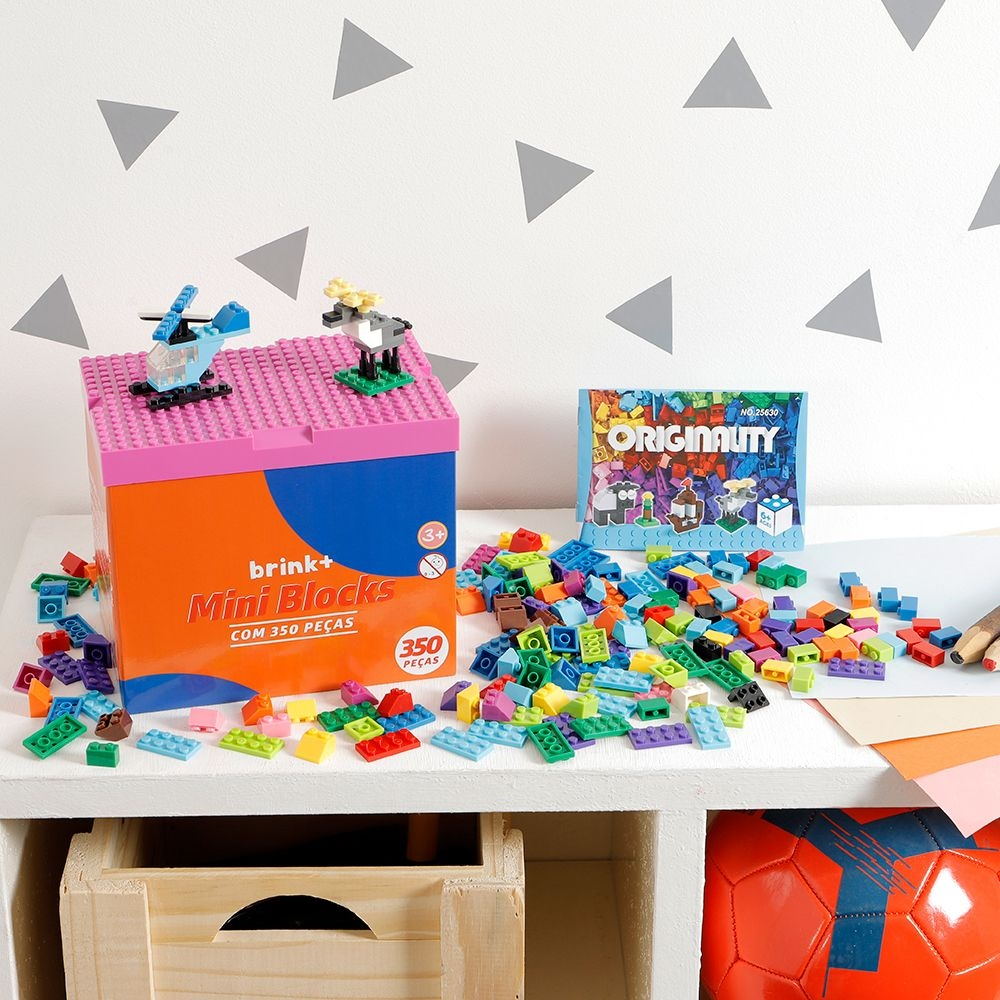 [70% de Cashback] Mini Blocks 350 Peças - brink+