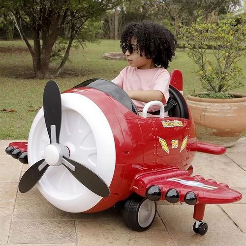 Carro Avião Elétrico Infantil Vermelho 6V Super Fly - brink+ em Promoção na  Americanas