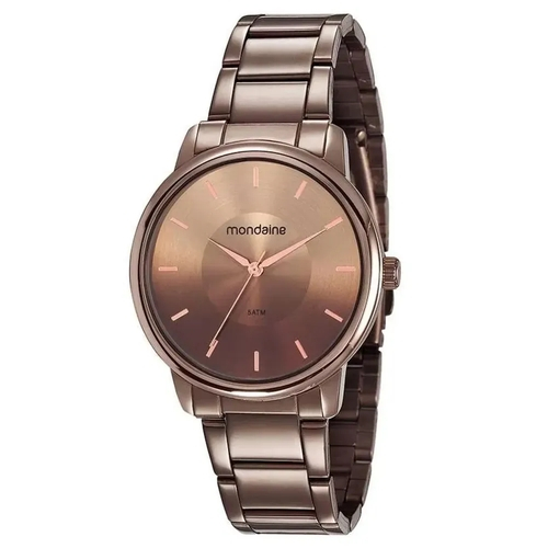 relogio mondaine marrom masculino