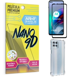 Kit Moto G100 5G Película Premium Nano 9D + Capa Anti Impacto - Armyshield Menor preço em Kit Moto G100 5G Película Premium Nano 9D + Capa Anti Impacto - Armyshield