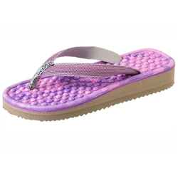 Chinelo Massageador Anabela Ortopédico Lilás/ Rosa - Mundoflex Menor preço em Chinelo Massageador Anabela Ortopédico Lilás/ Rosa - Mundoflex