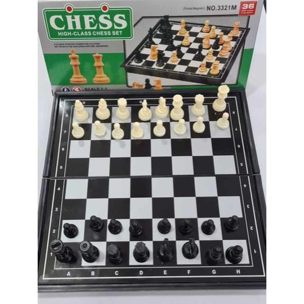 Jogo De Xadrez Tabuleiro Portátil Magnético Chess Grande