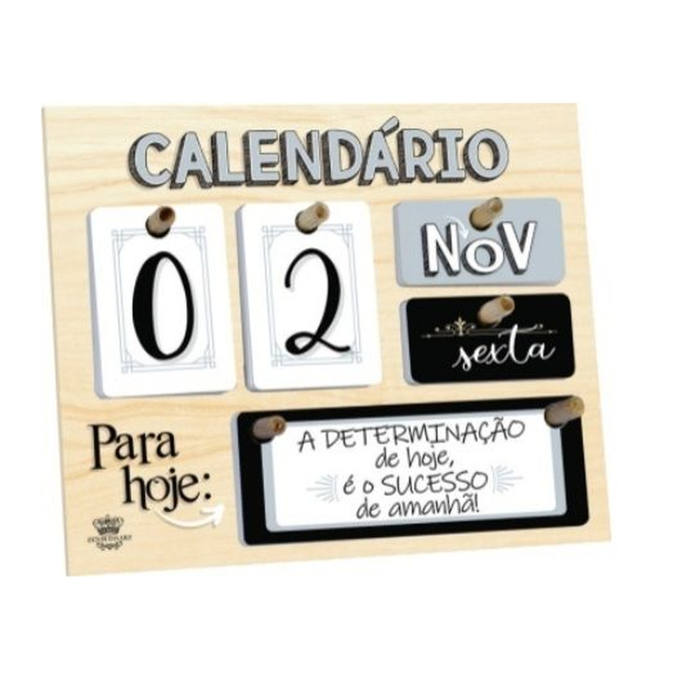 Calendário Permanente Pra Hoje Bege - Mais Amor Store