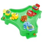 Jogo Papa Sapo De Agilidade Bolinhas Comilão Tabuleiro Comilões Joguinho 4  Jogadores Brinquedo Oferta Sapinho Sapinhos Infantil Cor Verde Azul