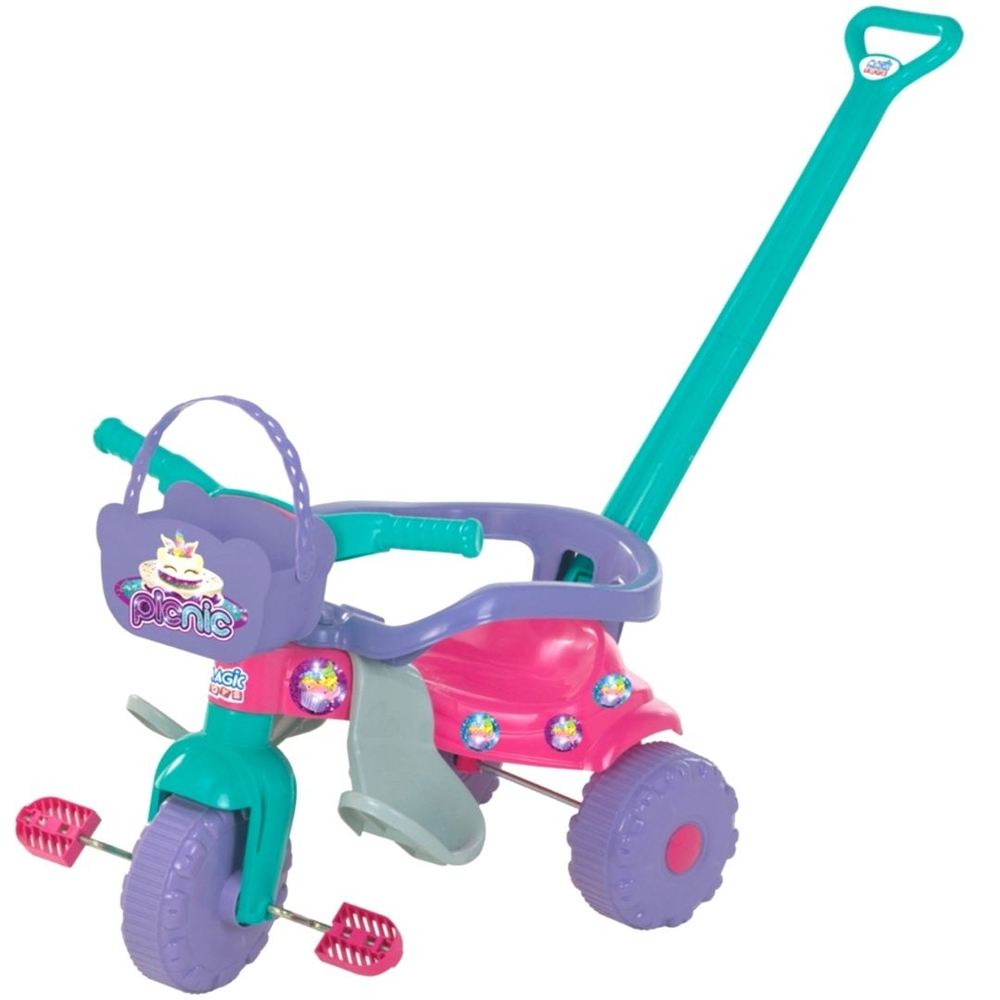 Velotrol Triciclo Infantil Menina Velocípede Rosa Magic Toys