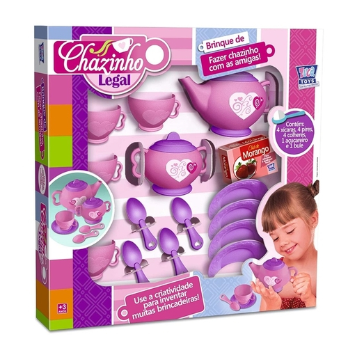 Kit Cozinha Infantil Jogo De Chá Rosa Menina 22 Acessórios - Zuca Toys -  Jogo de Chá Infantil - Magazine Luiza