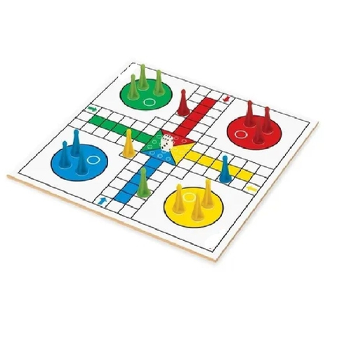 Jogo De Tabuleiro Ludo - Madeira Mdf - Pais E Filhos