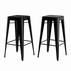 Conjunto com 2 Banquetas Fixas Tolix Preto Menor preço em Conjunto com 2 Banquetas Fixas Tolix Preto