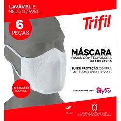 Kit 06 Máscaras BRANCA - Trifil/Lupo - Tecido Lavável Dupla é boa?