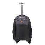 Mochila para Notebook até 18 polegadas com 4 Rodinhas - Léman Lake - Preta - Swiss Move