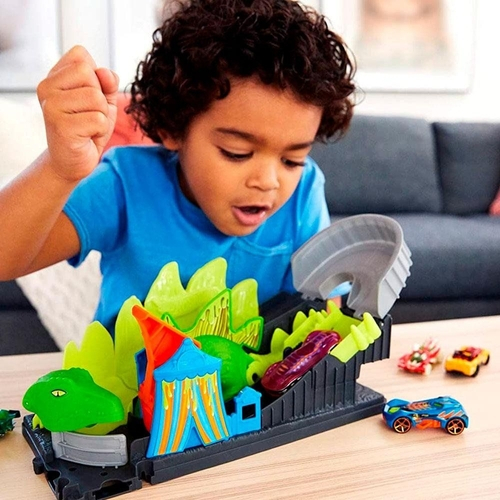 Pista Hot Wheels City: Ataque Toxico Do Dinossauro - Mattel