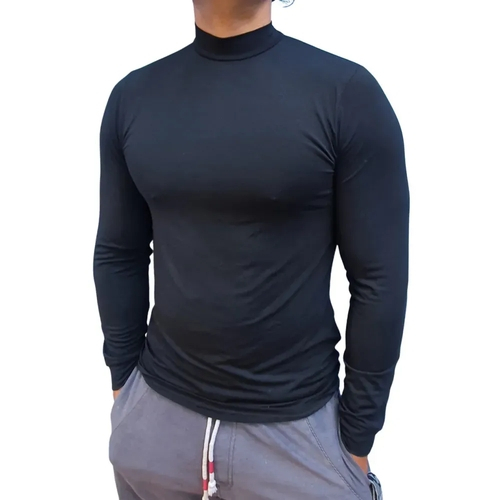camisa com gola alta