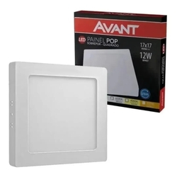 Kit 4 Plafon Sobrepor Qd Led 12w Bivolt 17x17cm Branco Frio Avant Menor preço em Kit 4 Plafon Sobrepor Qd Led 12w Bivolt 17x17cm Branco Frio Avant