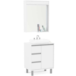 Conjunto para Banheiro Lucca - Politorno - Branco Menor preço em Conjunto para Banheiro Lucca - Politorno - Branco