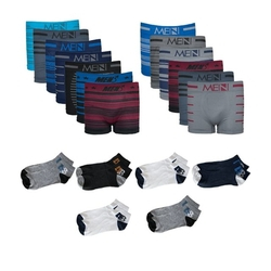 Kit Com 12 Cuecas Boxer Sem Costura Men We + 6 Pares de Meia Soquete é boa?