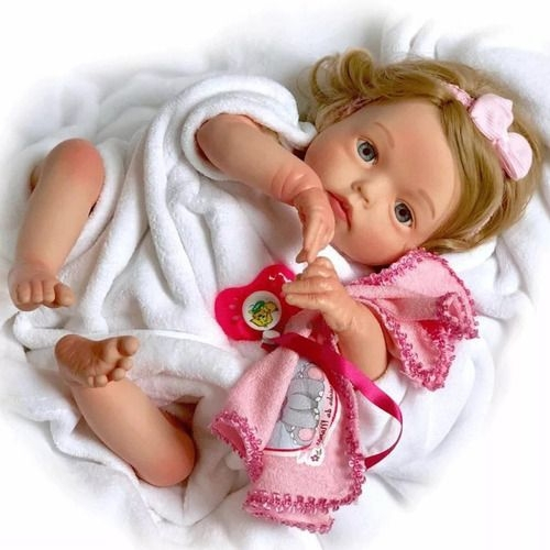 Boneca realista tipo bebe reborn yasmin 1172 sid nyl