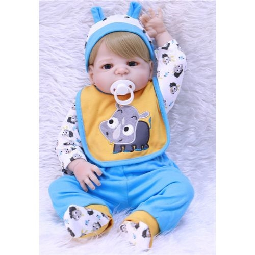 Bebe Reborn Menino 100% Silicone 55 Cm Olhos Azuis em Promoção na Americanas