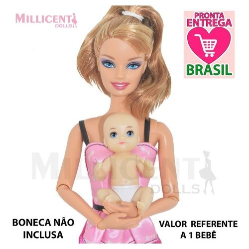 Boneca barbie gravida com o bebe