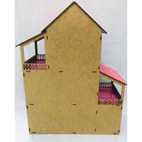 Casa Casinha Bonecas Polly Barbie Madeira Mdf Pintado