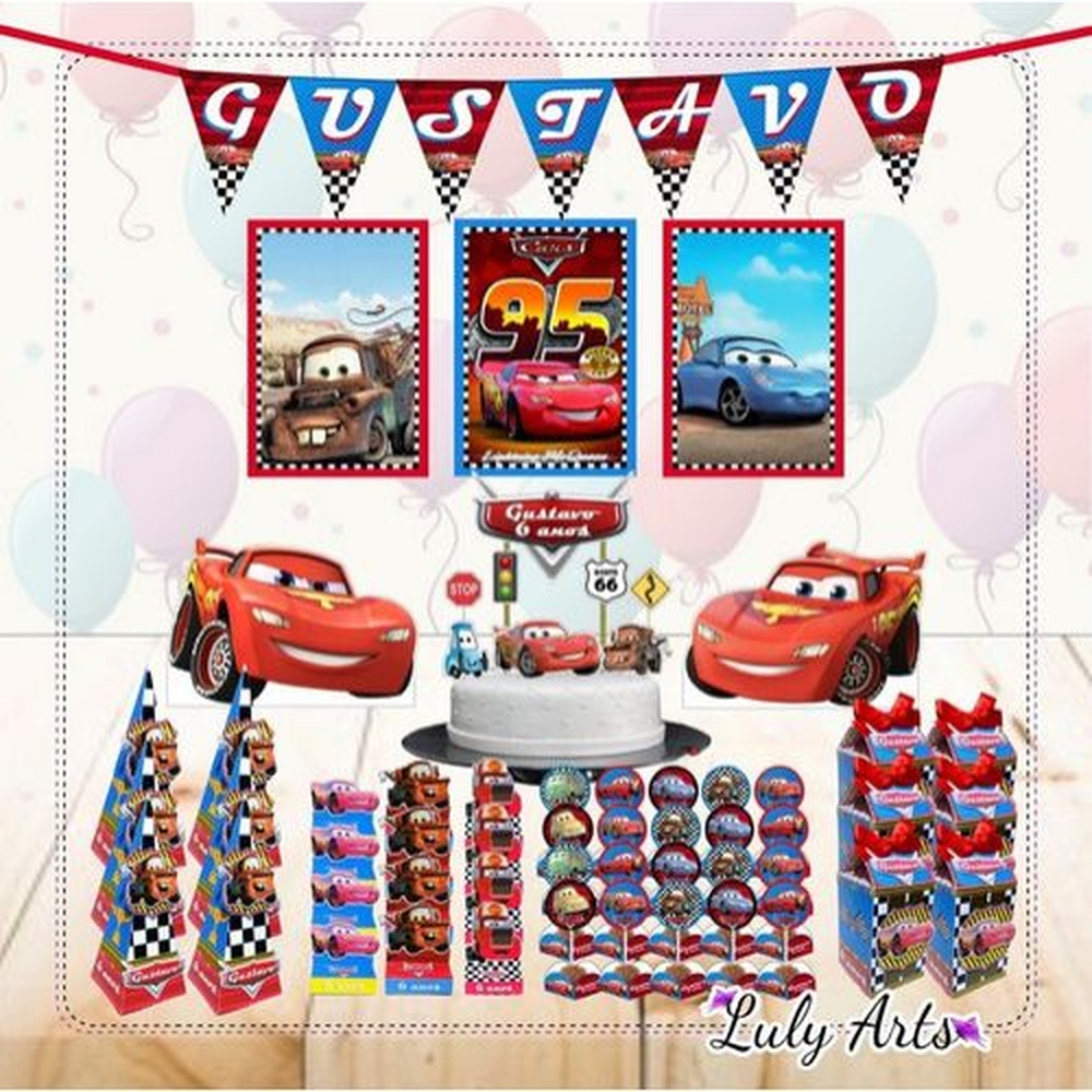 Topo de Bolo Carros Cars Disney - Fazemos todos os temas - PROMOÇÃO!!!