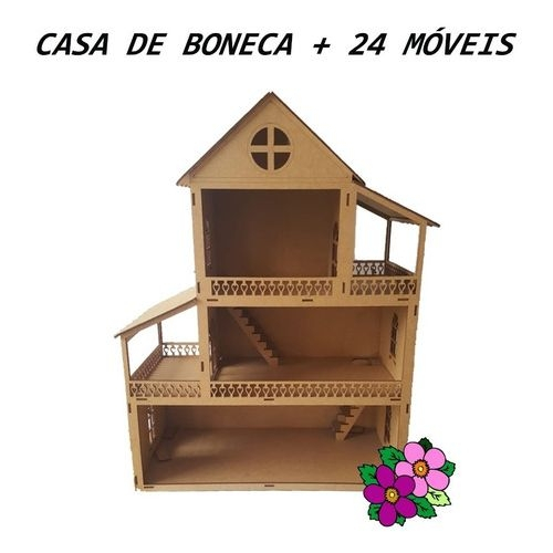 Casinha Tema Barbie Mdf para brincar