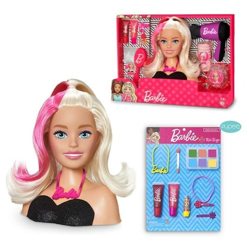 Brinque De Ser Maquiadora Cabeleireira E Manicure Da Barbie - R$ 247,99