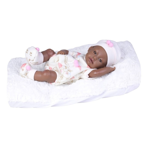 Boneca Com Acessórios Bebê Reborn Silicone Negra Baby - ShopJJ