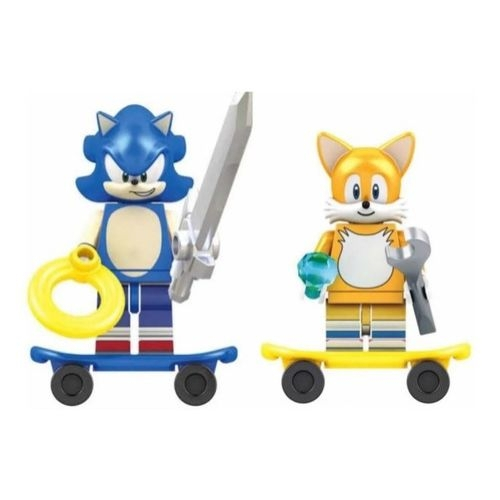 Boneco Lego Sonic Blocos Montar