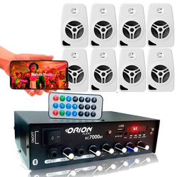 Kit Som Ambiente 500 Watts Bluetooth + 8 Caixas Parede Branca é boa?